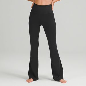 Lycra-Stoff, ausgestellte Leggings, hohe Taille, weiche Yoga-Hose, volle Länge, Damenhose, lässige weite Hose für Damen, modischer Komfort