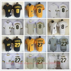 Filme Vintage Baseball Jerseys usa costurado 8 Williestargell 27 JungOkang All Stitched Number Number Breathable Sport Sale Jersey de alta qualidade