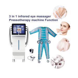 Pressotherapy Lymphatic Drainage Slimming Machine 3 in 1 Infrared Technology Air Pressure Eyes Massager Body Detox And With 24 Air Cells For Global Market