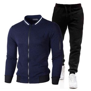 Erkek Eşofman Erkekler Sonbahar Kış Takım Elbise Açık Spor Dağ Tırmanma Zincir Tipi Ceket + Pantolon Rahat Moda Giyim