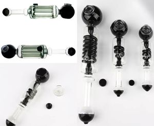 Vintage Freezable Glycerin Coil Glass Bong Water Hookah Handrör Oil Dab Rigs Tree Percolator kan sätta kunderna egen logotyp av DHL UPS