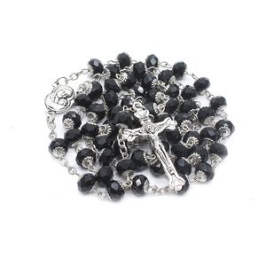 Cristal Chapelet Croix Collier de Perles de Prire Saints Catholiques Fourtures de Prire Cadeaux