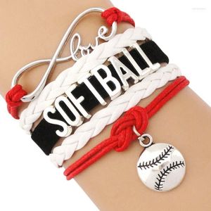 Braccialetti con ciondoli Infinity Love Softball Wrap Sports Regalo per i fan della mamma Drop personalizzato Uomo Donna1 Inte22