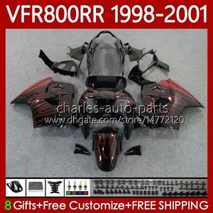 Wróżki Zestaw do Hondy Interceptor VFR800RR VFR 800RR 800 CC RR VFR800 98 99 00 01 Body 128NO.67 800CC VFR-800 RR 1998 1999 2000 2001 VFR800R 98-01 Redframe nadwozia