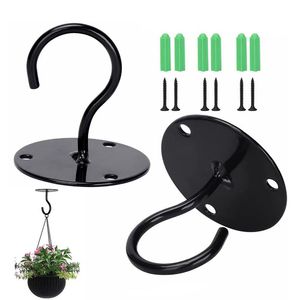 7pcs/set Metal Wall Mounted Ceiling Hooks Hanging Basket Hooks Plants Lanterns Flower Pots Lights Home Decor Tools For Outdoor LX4817