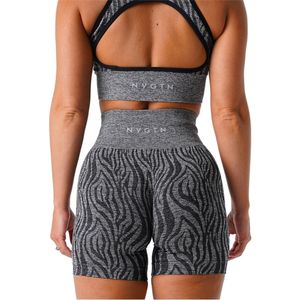 Nvgtn Wild Thing Zebra Shorts Sem Costura Spandex Mulheres Fitness Elástico Respirável Levantamento de Quadril Lazer Esportes Correndo 220706