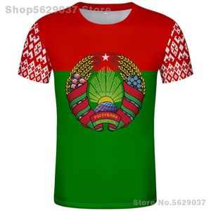 Belarus t Shirt Ücretsiz Özel Yapım İsim Numarası Baskı Po Gri Blr Country T-Shirt DIY Rusya Ulus Bayrağı Belarus Giyim 220702