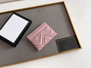 2022 Fashion Women's Clip Clip Pocket Designer Leather Card Card