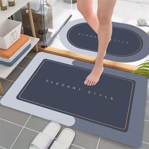 Bathroom Mat Absorbent Customize Modern Simple Non Slip Floor Plush Quick Drying High Qualit Home Oil proof Kitchen Bath 220504