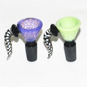 Hookahs Heady Glass Slide Bowl Pieces 14mm Wig Wag Bowls Male Smoking Water Pipes Bubbler Dab Rigs Bong