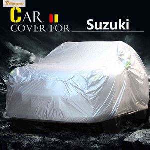 BuildReamen2 Bilskydd Sol Snö Rain Scratch Resistent Cover Vattentät för Suzuki S-Cross SX4 Grand Vitara Esteem Reno Verona W220322