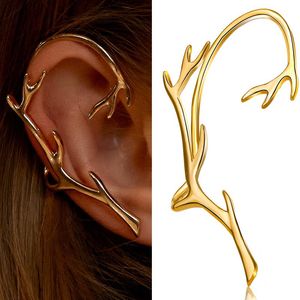 Clip-on vite posteriore punk alla moda ramo orecchini a clip polsino dell'orecchio dell'annata gotico oro argento appeso avvolgere per le donne minimalista senza piercing 1PC