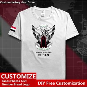 Nordsudan Sudanesisches Land T-Shirt Custom Jersey Fans DIY Name Nummer High Street Fashion Loses Freizeit-T-Shirt 220616