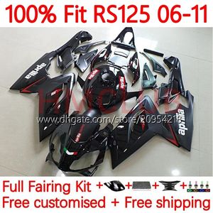 Injektionskropp för Aprilia RS4 RS-125 RSV RS 125 RR 125RR 06-11 156NO.2 RSV-125 RSV125 RS125 R 06 07 08 09 10 11 RSV125R 2006 2007 2008 2009 2010 2011 FAIRINGS STOCCK Black