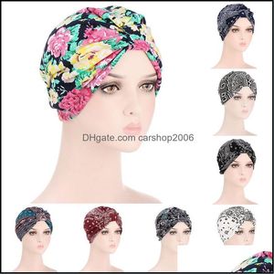 Beanie/Skl Caps Hats Hats Scarves Gloves Fashion Accessories Forehead Twisted Muslim Turban Hat Stretch Inner Hijab For Women Head Scarf