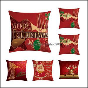 Pillow Case Bedding Supplies Home Textiles Garden Ll Er Christmas Cushions New Linen Sofa Pillowcases Cushion Co Dhnar