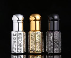 3ml/6ml/12ml Perfume de cristal de cristal com revestimento de laser simples garrafa de óleo essencial 120pcs/lote