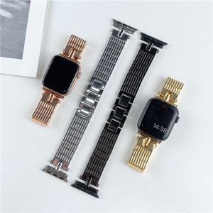 Glossy Alloy Wrist Band Strap Bracelet for Apple Watch Series 7 6 5 4 3 2 SE T-shaped Band 41mm 44mm 45mm