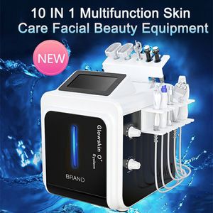 Hydra Dermoabrasão Oxigênio 10 EM 1 Máquinas Melhoram Cravos Pele Cuidados Profundo RF Face Lifting Purificador De Pele Photon Brush Machine Uso Doméstico