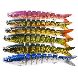 High Quality K1634 13.3cm 18.9g Fishing Lures for Bass Trout Multi Jointed Swimbaits Slow Sinking Bionic Swimming Freshwater Saltwater Bass Lifelike Lure 3pcs/Kit