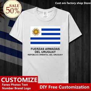 Uruguay Army Cotton T shirt Custom Jersey Fans DIY Name Number Tshirt High Street Fashion Hip Hop Loose Casual T-shirt 220609