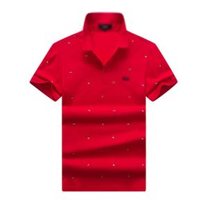 Herren schlanker Fit Revers Short Sleeve Polo Shirt Summer Casual T-Shirt Pony Krokodil bestickte Marke Kleidung atmungsaktive Feste Farbdruck Top M-3xl