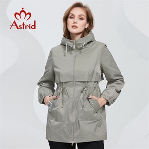 Astrid Womens Trench Coat Women Jacket Oversize Hooded Windbreaker Casual Overcoat Female Outerwear Spring AS10157 220804