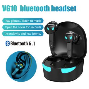 Fones de ouvido sem fio TWS VG10 Bluetooth-compatível 5.1 jogo esportivo esportivo Earbuds fones de ouvido com microfone à prova d'água fixa fones de ouvido