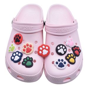 Crocs Cat Dog Paw ПВХ аксессуары с пряжкой для обуви забавные DIY красочные животные лапы обувь украшения Jibz для Crocs Подвески Детская вечеринка подарок