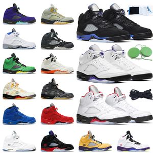 2022 Men Basketball Shoes 5s Racer Blue Jade Horizon Fire Red Sail What The White Cement Oreo Mens Trainer Sports Sneakers