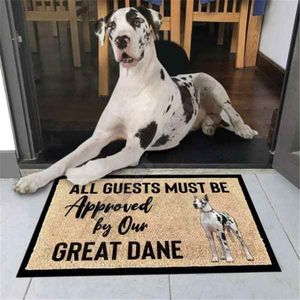 Ковры Erugear Great Deg Dog Bipormat Custom 3D Print Don Slip Door Mats Decor