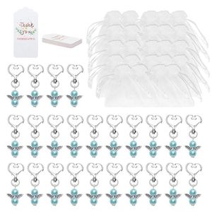 Keecheins 24pcs Angel Favor Plus Borse grazie a Kraft Tags Return Bomboniere per Baby Shower FavorsKeyChainsKeyChainsKeyChains