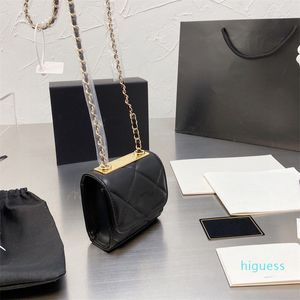 Designer- Women Mini Chain Crossbody Bag Genuine Leather Handbag Bags Tote Flip Diamond Lattice Shoulder Bag Wallet Cross Purse 11cm