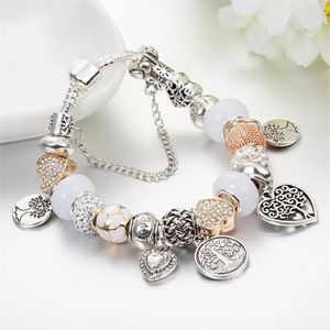 925 STERLING Gümüş Takı Charm Bilezikler Kiti Pandora Peter Pan Charm Mom Bead Diy Stil