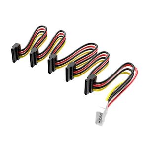 Kabelschnurverteiler großhandel-Computerkabel Steckverbinder Zoll bis SATA Festplatte Stromversorgungssplitterkabel Pin Adapter V A V ACOMPUTER