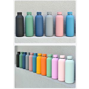Epacket Stainless Steel Outdoor Frosted Water Bottle Portable Sports Cup Insulation Travel Vacuum Flask Bottles