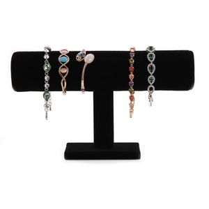 Vintage Velvet Armband Chain Watch T Bar Rack Jewelry Organizer Hard Display Stand Holder Displa 220624