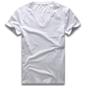 Men's T-Shirts V Neck T Shirt For Men Low Cut Short Sleeve Shirts Wide Collar Top Tees Male Modal Cotton Slim Fit Invisible Undershirt