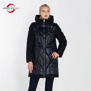 MODERN SAGA Giacca invernale da donna Cappotto imbottito in cotone Cappotto da donna Giacca invernale calda lunga Parka Plus Size Cappotti invernali da donna 201126