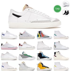 Blazers Mid 77 Sapatos Midnight Maize Marinha Multi Color Romegranato Designer Sneakers Mens Treinadores Men