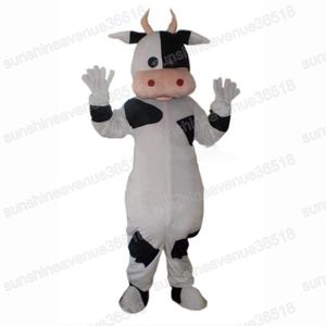 Halloween adorável leite mascote de mascote de alta qualidade tema animal personagem carnaval tamanho adulto maino de natal