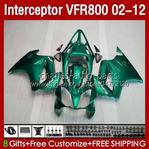 Wróżki dla Honda Interceptor VFR800 VFR 800 RR CC 800RR VFR800RR 02 03 04 05 06 07 Body 129NO.101 800CC 2002 2002 2009 2011 2012 VFR-800 Gloss Cyan 02-12