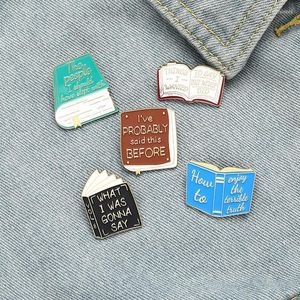 Pins Brooches Funny Library Enamel Custom Memes Books Bag Clothes Lapel Pin Badge Introverts Jewelry Gift For Friends Roya22