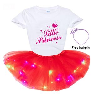 Roupas Conjuntos de roupas Mini Tutu Salia meninas Princesa Pettiskirt Party Ballet Tulle Dress Summer Summer Roupos de bebê Criança