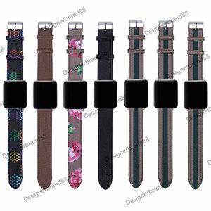 Top Strap Strap Gift Bands para Apple Watch Watch 42 mm 38 mm 44mm 44 mm iwatch 3 4 5 SE 6 7 bandas Correas de cuero Pulsera de la pulsera Fashion Band de estampado de estampado