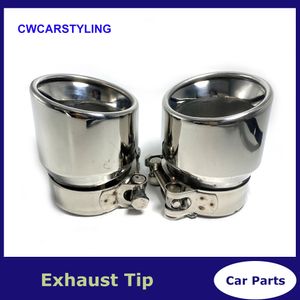 1PCS Inlet 63mm Outlet 89mm stainless steel universal Exhaust Tip Muffler pipe For BMW BENZ AUDI VW Car Accessories