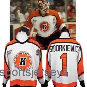 C26 Nik1 Fort Wayne Komets Retro Throwback Mäns Hockey Jersey Broderi Stitched Anpassa något nummer och namn
