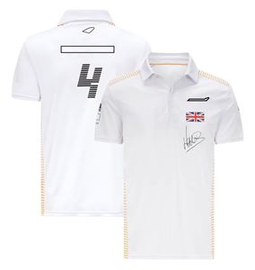 2021 f1 T-shirt Lapel Polo koszulki Formuła 1 Racing Suit krótkie rękawy Letnie sporty na świeżym powietrzu Szybkie suszące oddychające koszulki Custo271i