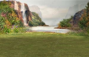wallpapers mural Grass pastoral waterfall living room TV background wall photo wallpaper on the wall 3d and 5d wallpanels home design