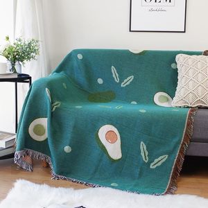 Koce nordyckie rzut koc bawełniany Awokado Sofa ręcznik letni klimatyzacja na łóżka kemping piknik boho dekorativeblankets